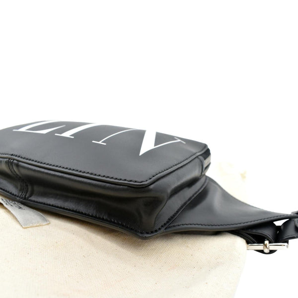 Valentino Garavani VLTN Calfskin Leather Belt Bag Black - Bottom Right