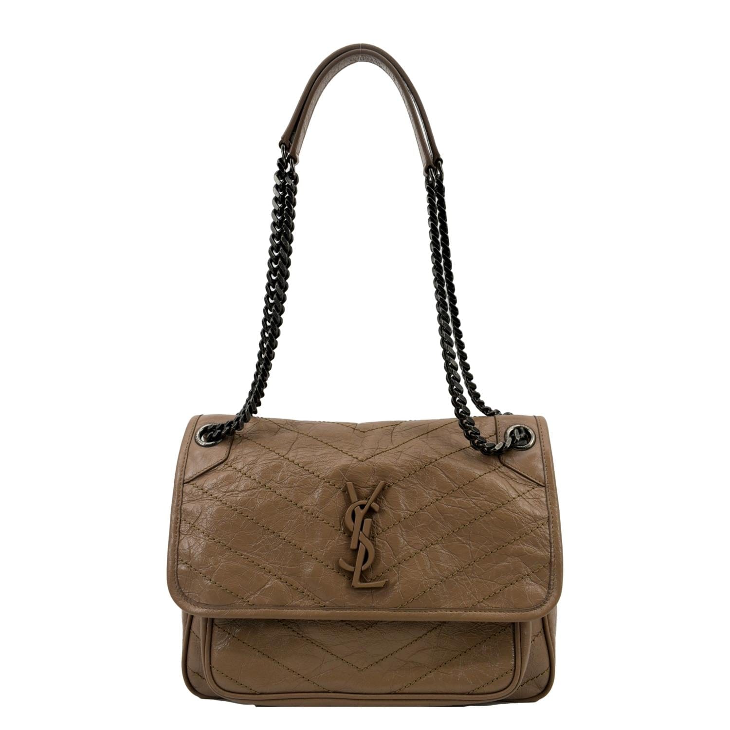 Yves Saint Laurent Niki Medium Leather Crossbody Bag - Front
