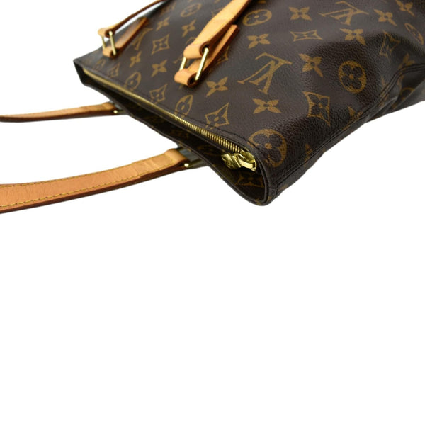 LOUIS VUITTON Cabas Piano Monogram Canvas Shoulder Bag Brown