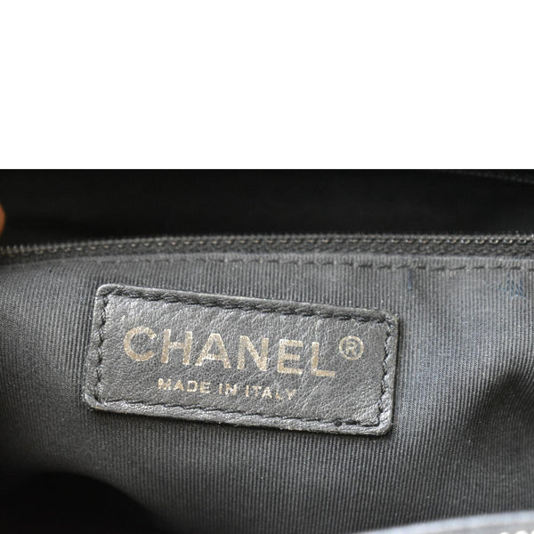 CHANEL scarf Grand Shopping GST Caviar Leather Tote Bag Black