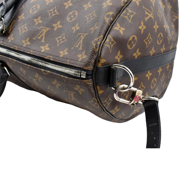 LOUIS VUITTON Keepall Bandouliere 55 Monogram Canvas Travel Bag Brown