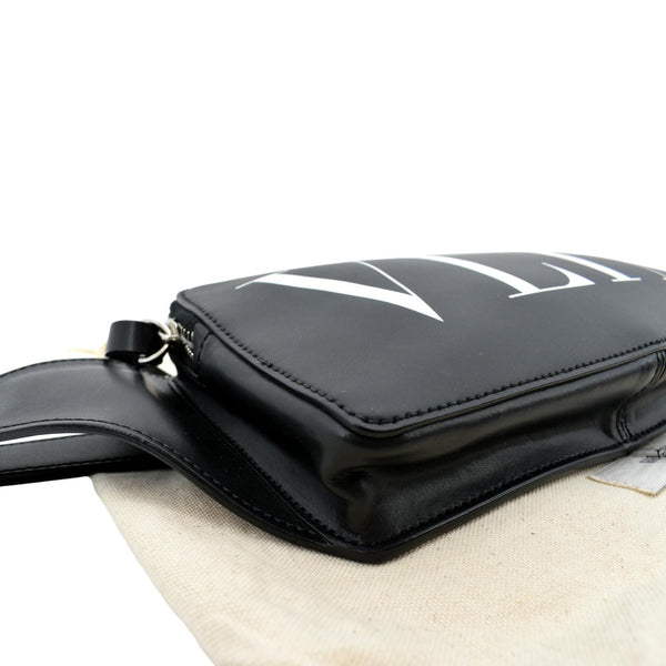 Valentino Garavani VLTN Calfskin Leather Belt Bag Black - Bottom Left
