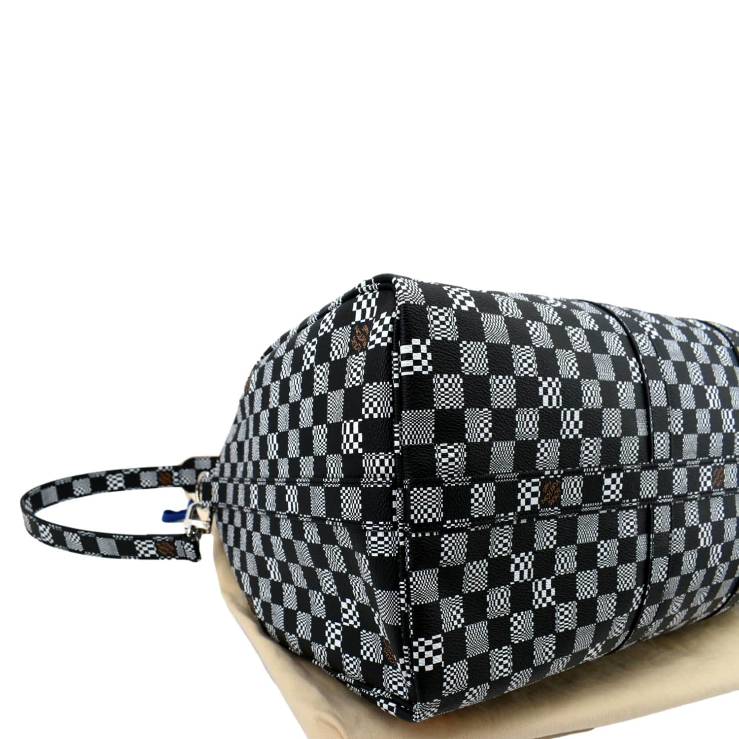lv black checkered bag