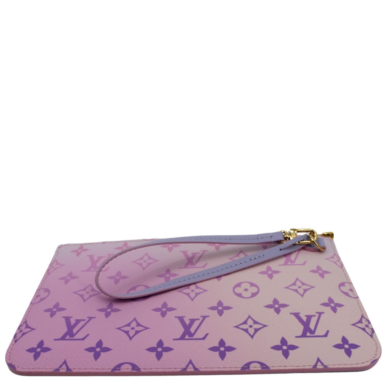 LOUIS VUITTON Neverfull Monogram Canvas Pochette Wristlet Pouch Sunris