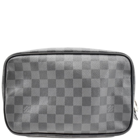 LOUIS VUITTON Damier Graphite Toiletry Cosmetic Pouch Black