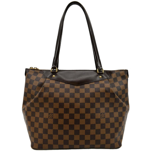 LOUIS VUITTON Westminster GM Damier Ebene Tote Shoulder Bag Brown