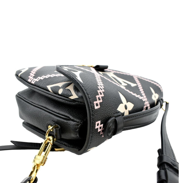 LOUIS VUITTON Metis Pochette Embroidery Leather Crossbody Bag Black - New Year Deals
