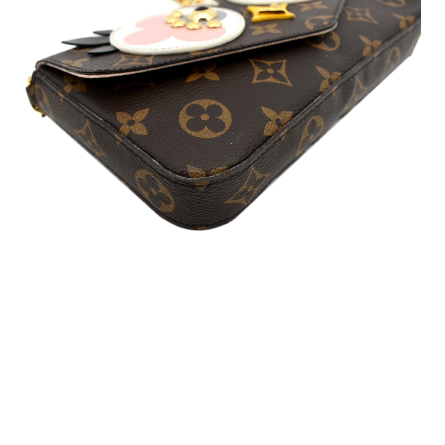 Louis Vuitton Pochette Felicie Monogram Limited Edition Owl Motif Chain Bag