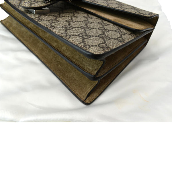 GUCCI Dionysus Small GG Supreme Canvas Shoulder Bag Beige 400249