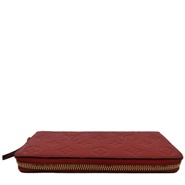 LOUIS VUITTON Clemence Empreinte Leather Wallet Red