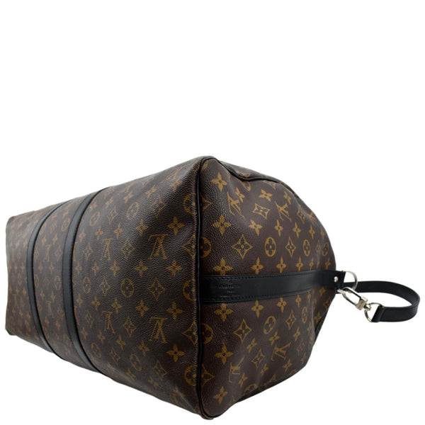 LOUIS VUITTON Keepall Bandouliere 55 Monogram Canvas Travel Bag Brown