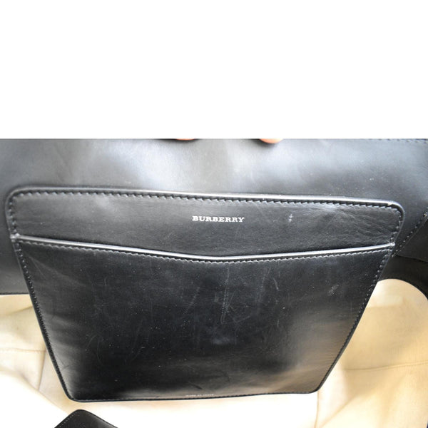 Burberry Medium Smooth Calfskin Canvas Belt Bag Black