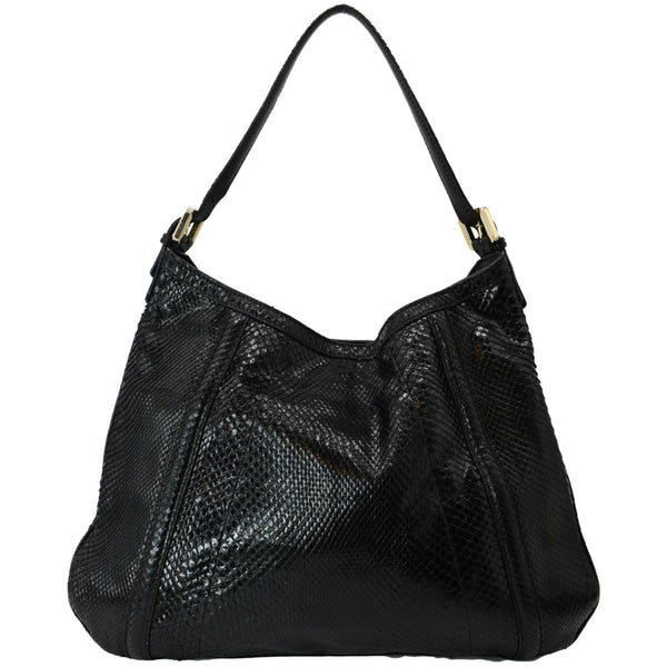 Gucci Britt Medium Patent Leather Hobo Bag Black - DDH