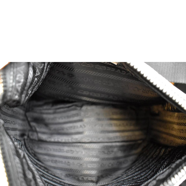 Prada Re-Nylon Leather Shoulder Bag in White Color - Inside