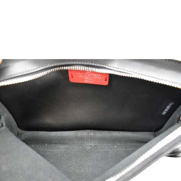 Valentino Garavani VLTN Calfskin Leather Belt Bag Black - Inside