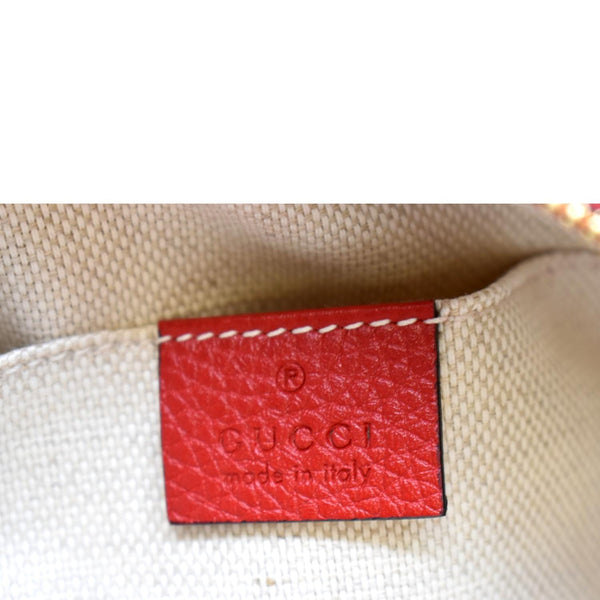 GUCCI Soho Disco Pebbled Leather Crossbody Bag Red 308364