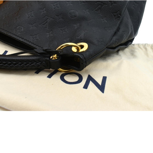 Louis Vuitton Artsy MM Empreinte Leather Hobo Bag Black-Left Side