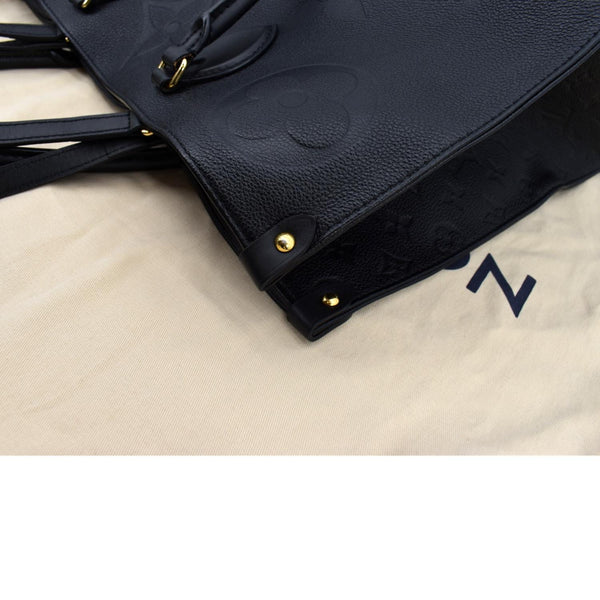 LOUIS VUITTON Onthego GM Monogram Empreinte Leather Tote Bag Black - New Year Deals