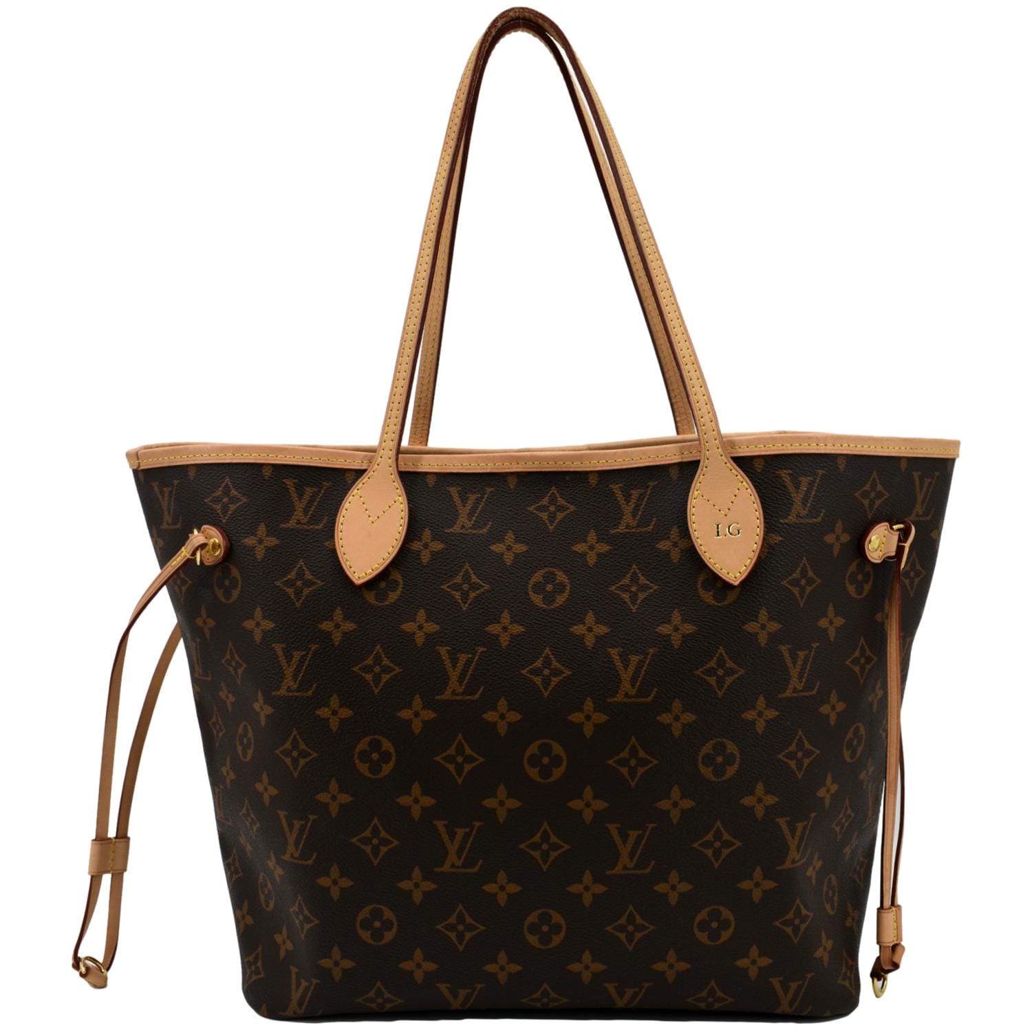 Louis Vuitton Neverfull MM Monogram Canvas Tote Bag - Front
