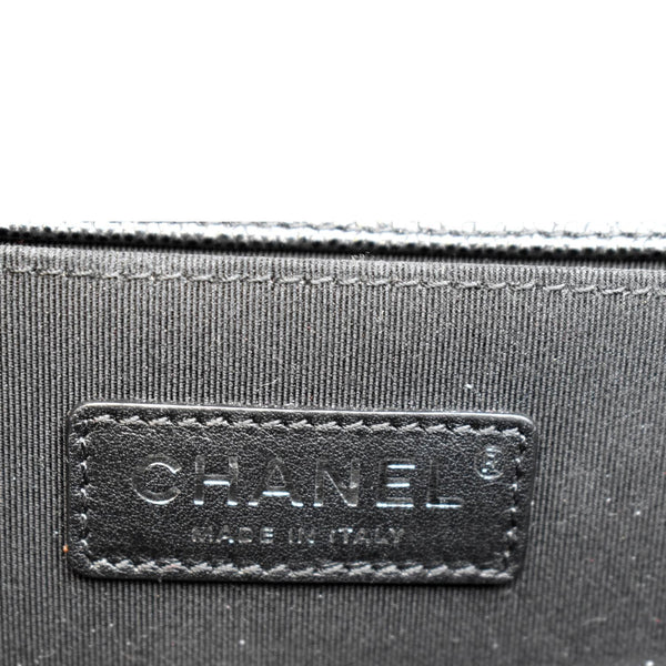 CHANEL Medium Boy Flap Caviar Leather Shoulder Bag Black