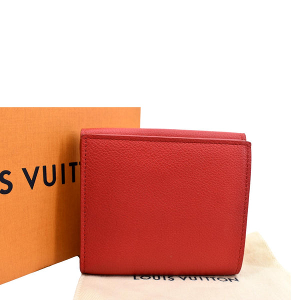 Louis Vuitton Lockme II Small Compact Calfskin Leather Wallet Red - Back
