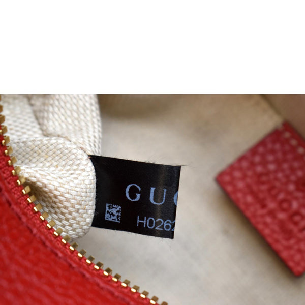 GUCCI Soho Disco Pebbled Leather Crossbody Bag Red 308364