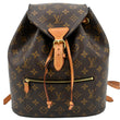 Louis Vuitton Montsouris Monogram Canvas Backpack Bag Brown-Front