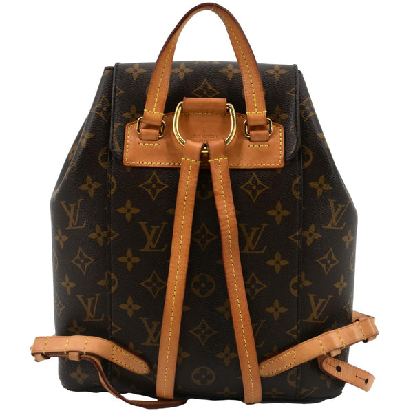 Louis Vuitton Montsouris Monogram Canvas Backpack Bag Brown-Back Side