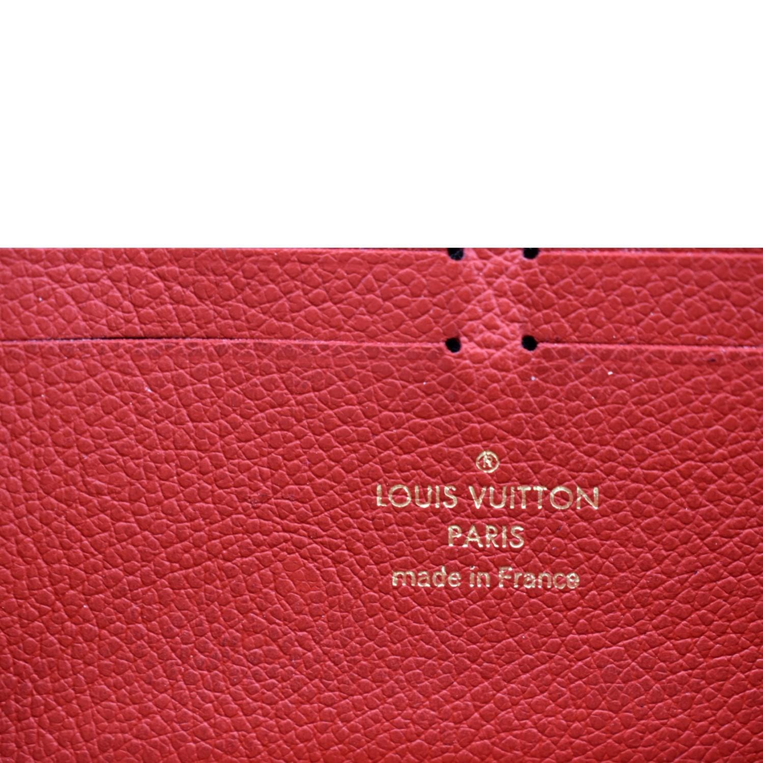  Louis Vuitton, Pre-Loved Red Monogram Canvas Clemence Flower Continental  Wallet, Red : Luxury Stores