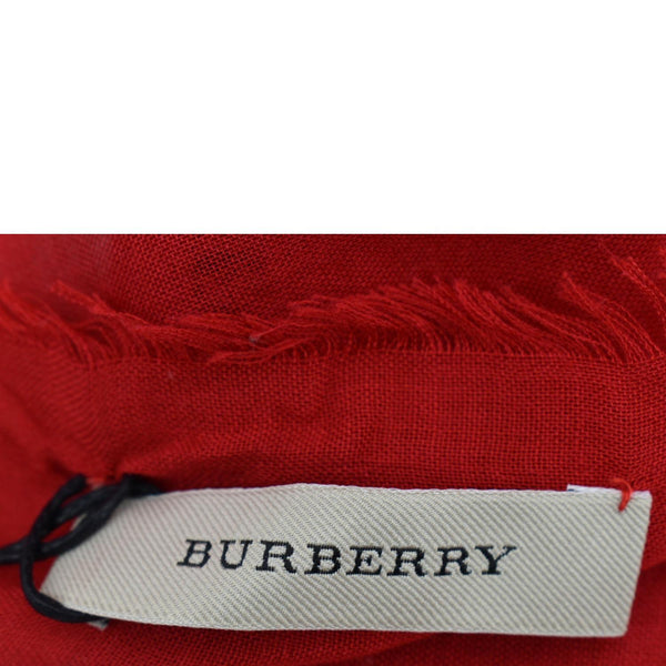 BURBERRY Leopard Print Multicolor Scarf Red