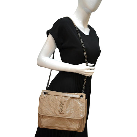Yves Saint Laurent Niki Medium Leather Crossbody Bag - Full View