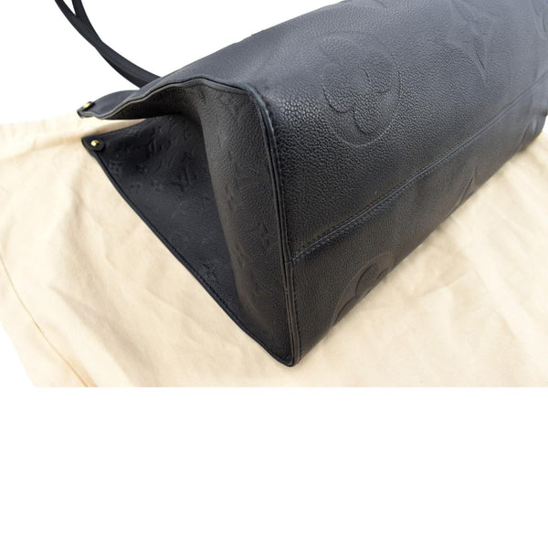 LOUIS VUITTON Onthego GM Monogram Empreinte Leather Tote Bag Black - New Year Deals