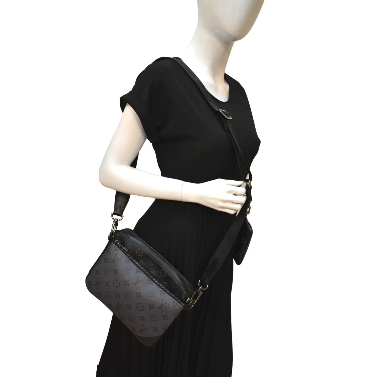 Louis Vuitton Trio Messenger Handbag Monogram Eclipse, A+ Cond.! - Free  Ship USA