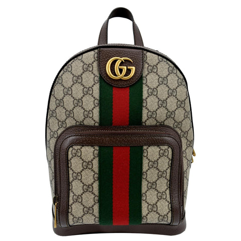 GUCCI Ophidia Small GG Supreme Canvas Backpack Beige 547965