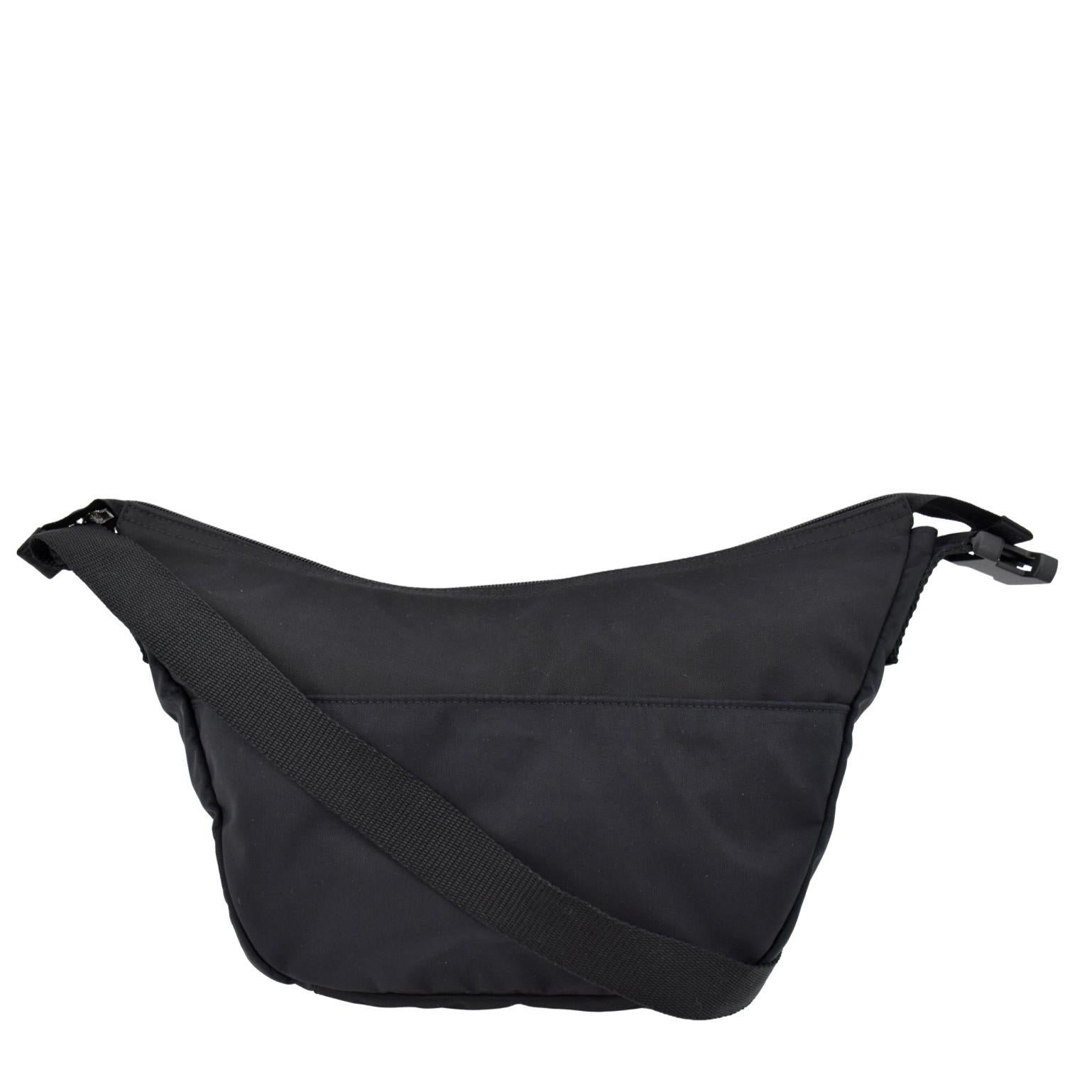 BALENCIAGA Wheel Nylon Shoulder Bag Black