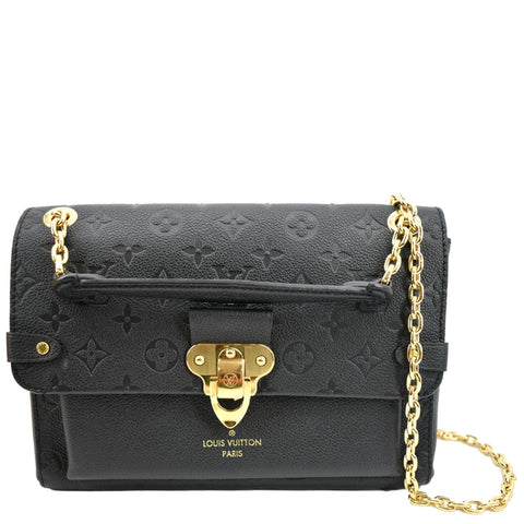 LOUIS VUITTON Vavin PM Monogram Empreinte Leather Shoulder Bag Black  - New Year Deals