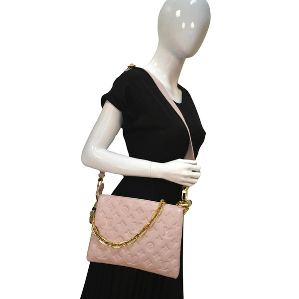 Louis Vuitton Coussin MM Monogram Embossed Shoulder Bag - Full View
