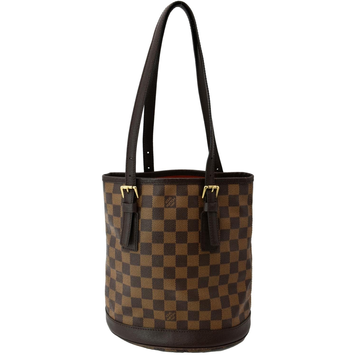 LOUIS VUITTON Marais Bucket Damier Ebene Shoulder Bag Brown