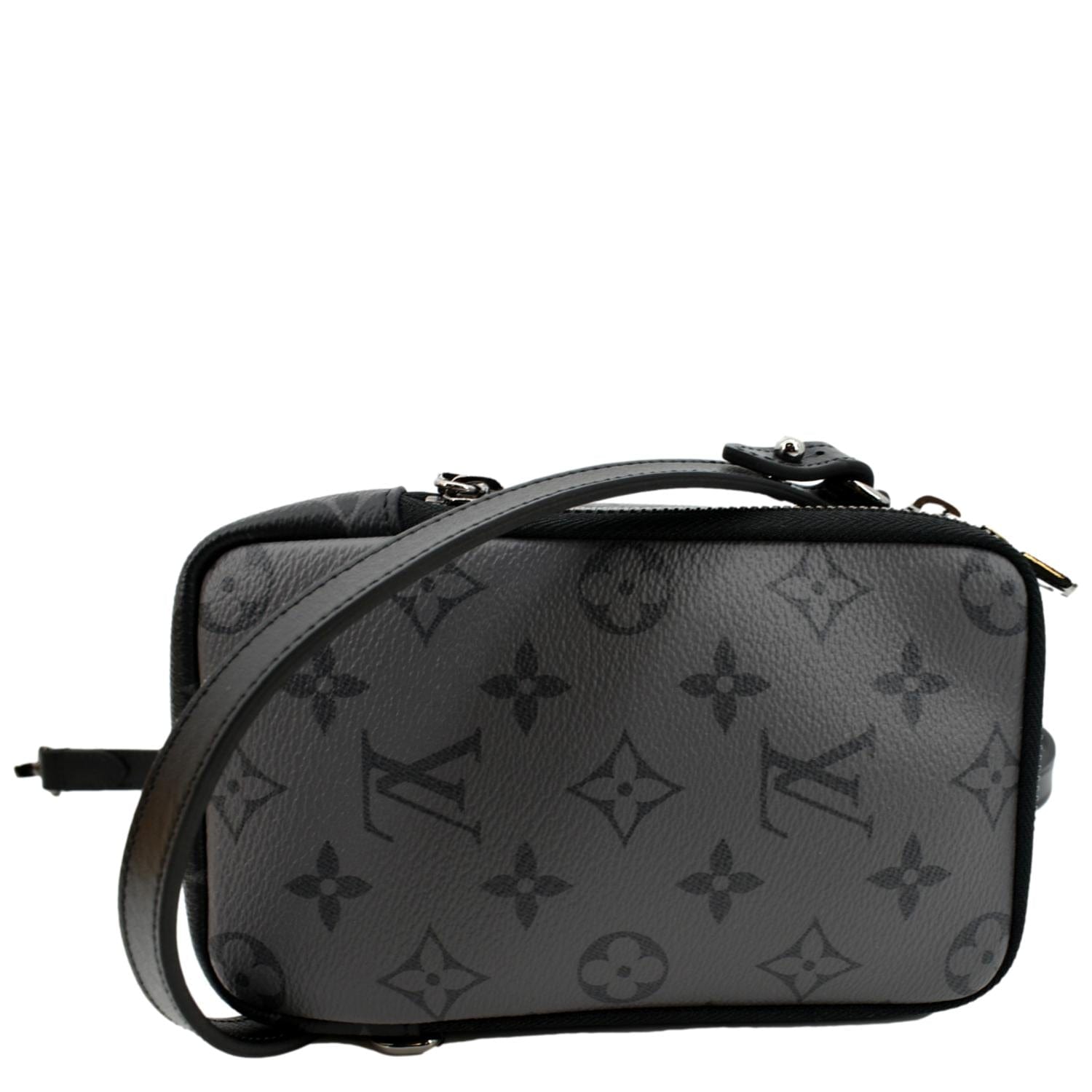 Louis Vuitton Double Monogram Eclipse Phone Pouch Black - Front