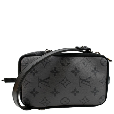 LOUIS VUITTON Double Monogram Eclipse Phone Pouch Black