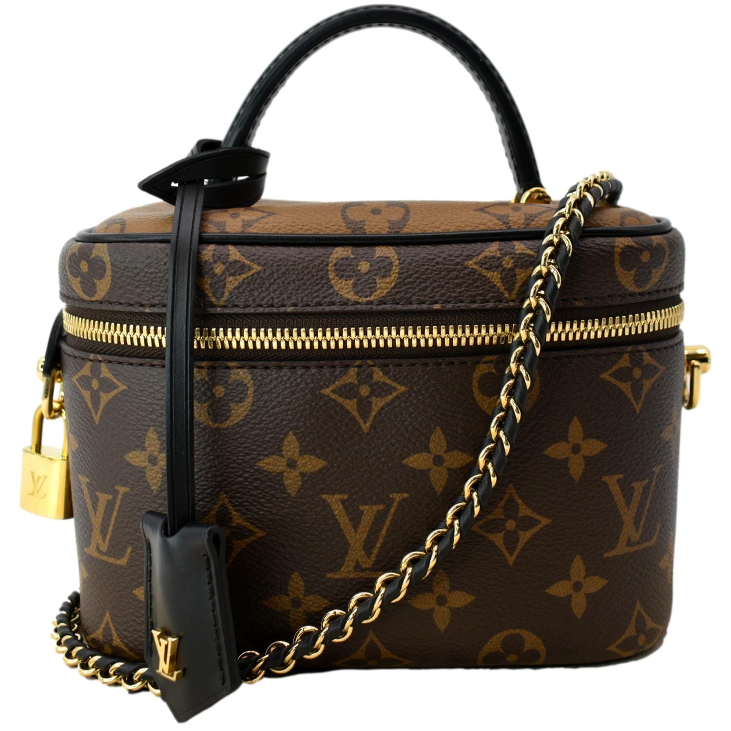 LOUIS VUITTON Vanity PM Monogram Reverse Canvas Crossbody Bag Brown