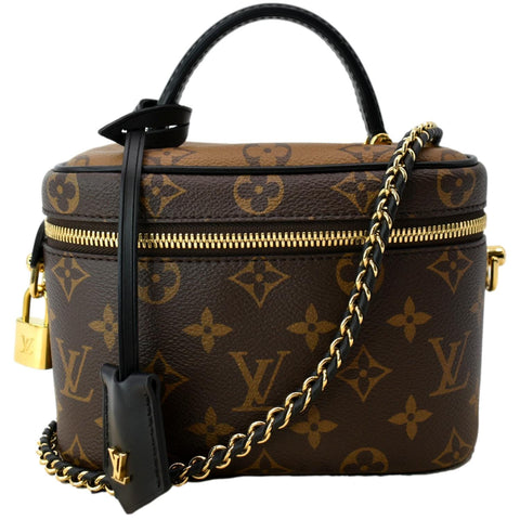 LOUIS VUITTON Vanity PM Monogram Reverse Canvas Crossbody Bag Brown