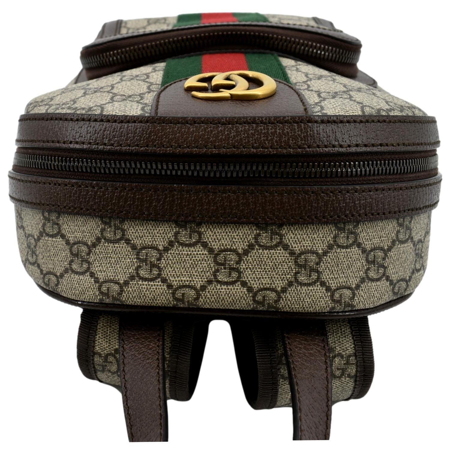 GUCCI GG Supreme Monogram Textured Dollar Calfskin Web Small Ophidia Day  Backpack Beige Blue Black 1311157