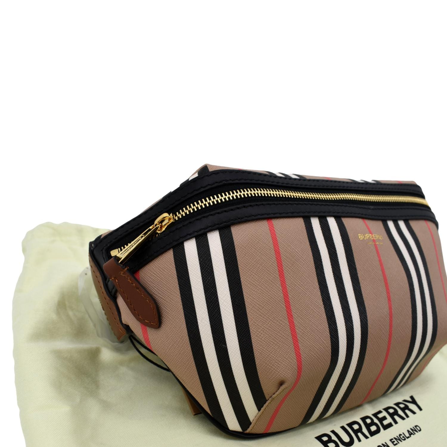Burberry Medium Monogram Stripe E-Canvas Bum Bag