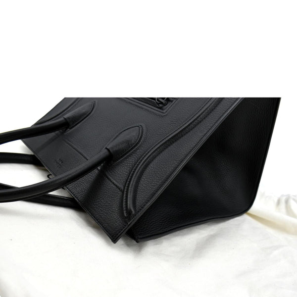 Celine Luggage Phantom Medium Leather Tote Bag Black - Top Right