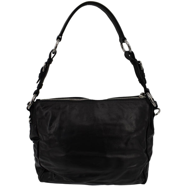 Prada Leather Shoulder Bag in Black Color - Back