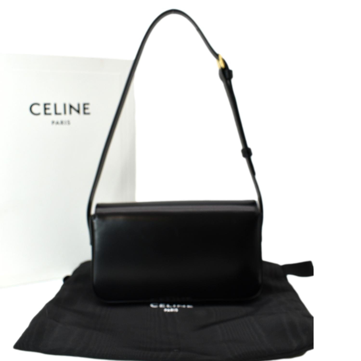 Triomphe leather handbag Celine Black in Leather - 34553894