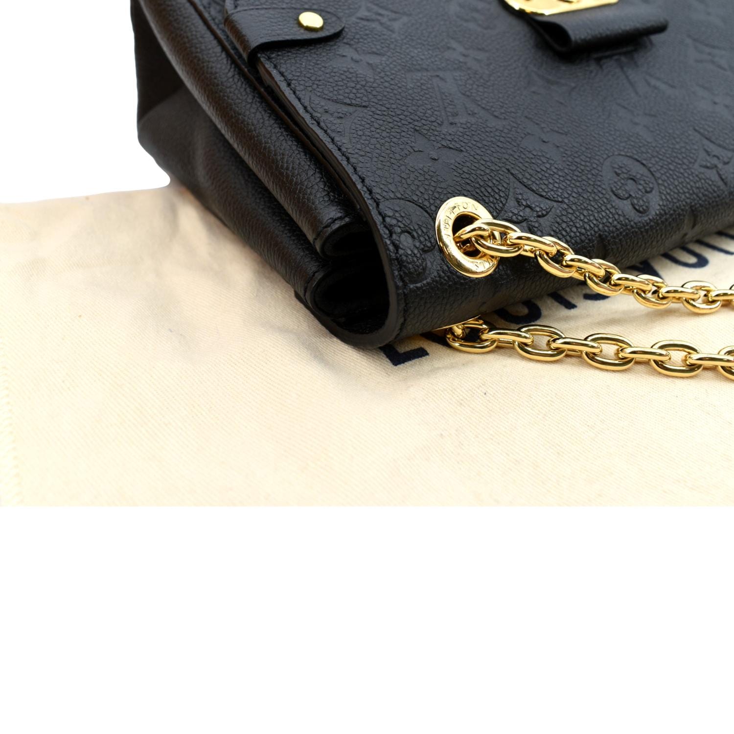 Louis Vuitton Brown Monogram Empreinte Portefeuille Vavin Black Leather  Cloth Pony-style calfskin ref.305793 - Joli Closet