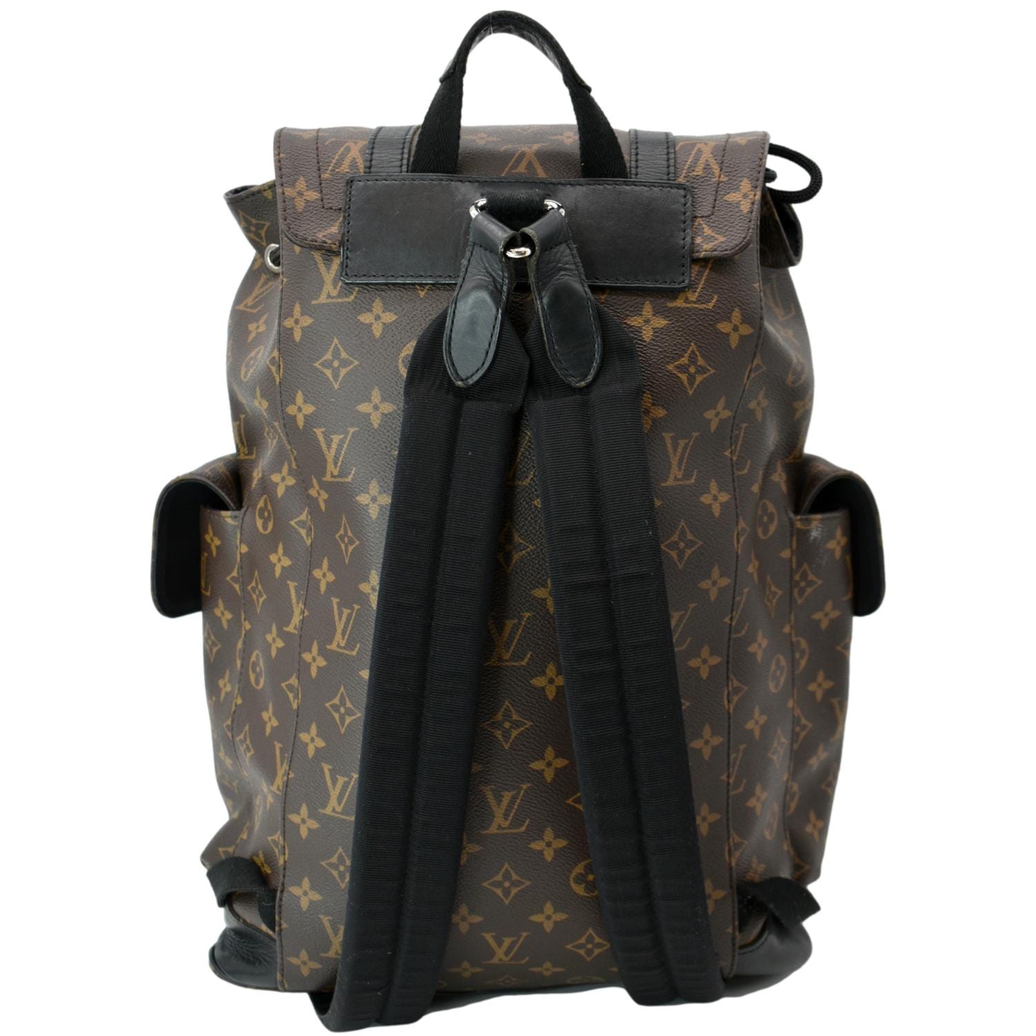 Christopher backpack cloth bag Louis Vuitton Brown in Cloth - 26103266