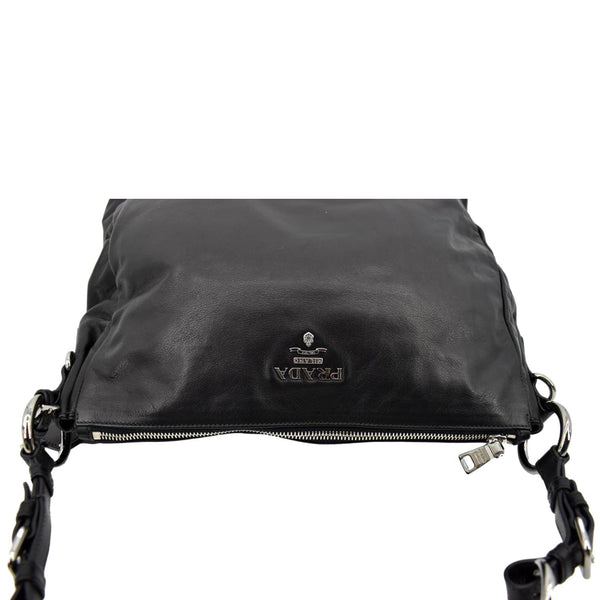 Prada Leather Shoulder Bag in Black Color - Top